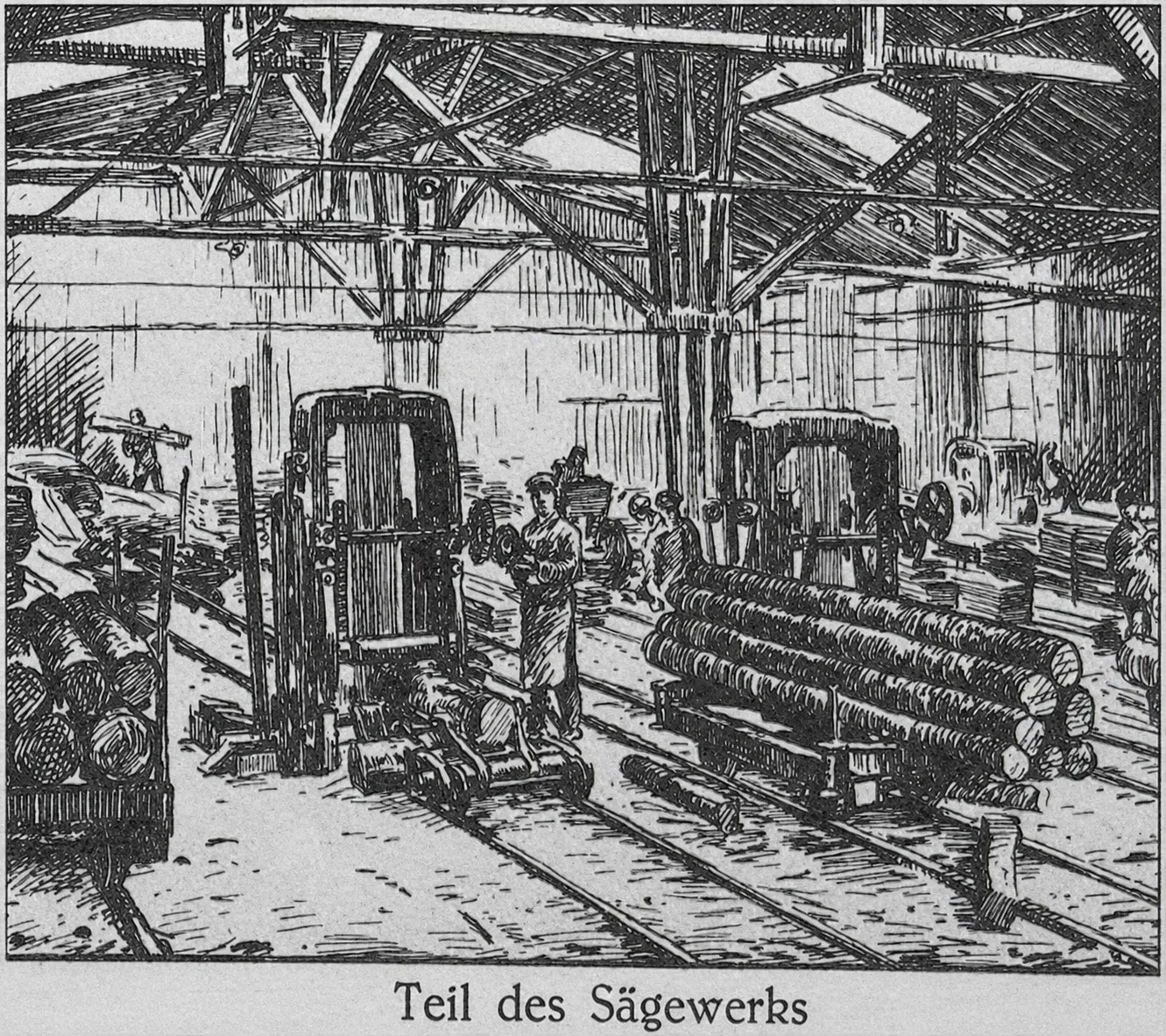 Sägewerk Herzberg am Harz 1929